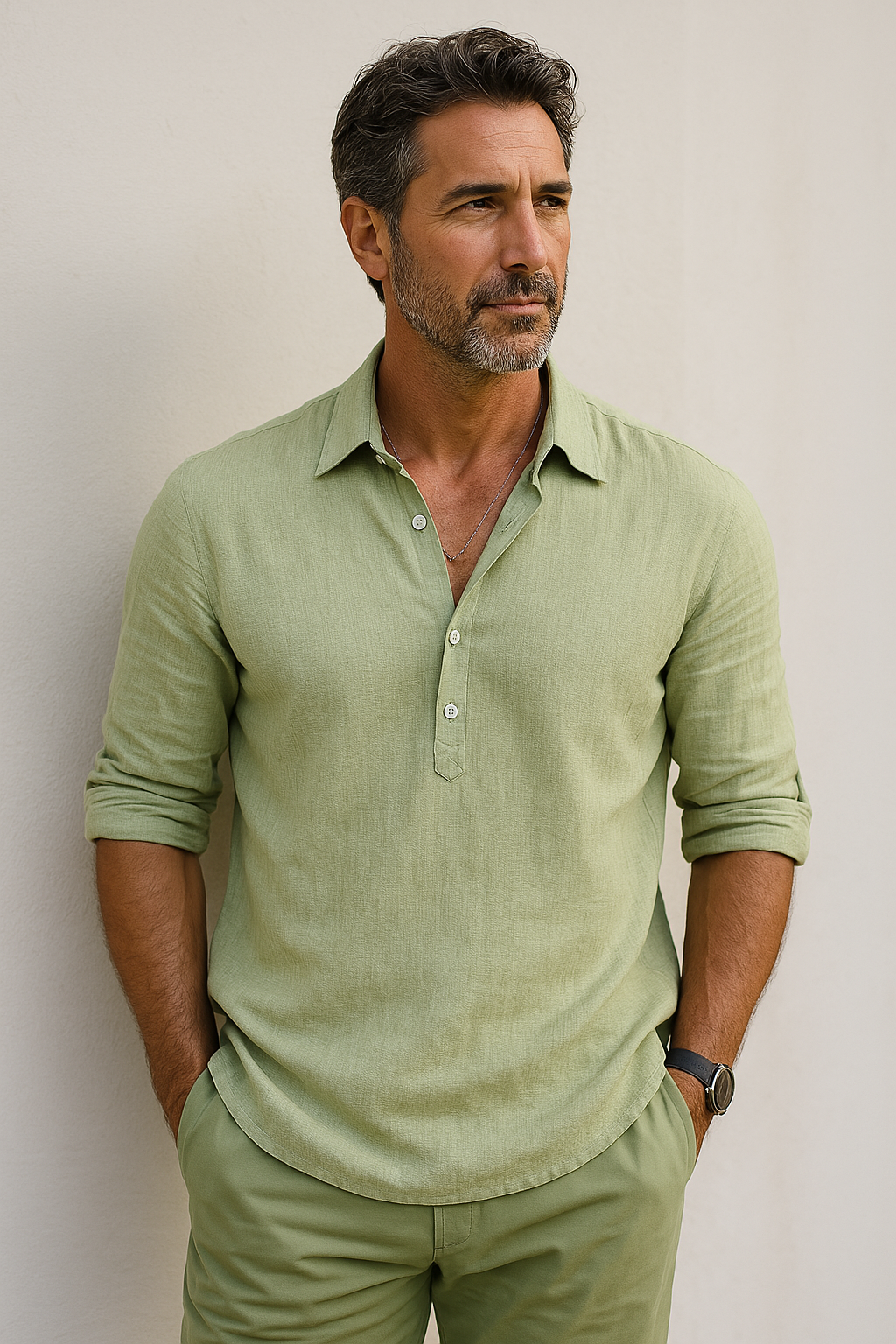 Geo | Cotton Linen Shirt