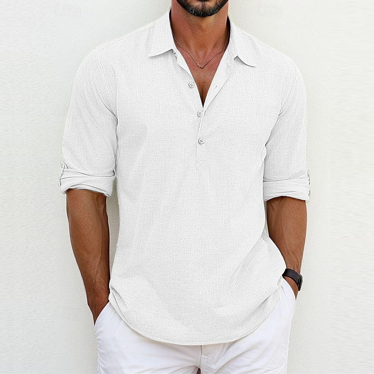 Geo | Cotton Linen Shirt